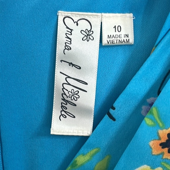 NWT Emma & Michele Floral Print Dress Size 10 Sleeveless - Picture 11 of 11